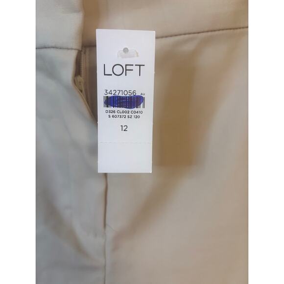 Loft Women's Khaki The Riviera Slim Chino Pants Curvy Size 12 NWT - Picture 3 of 8